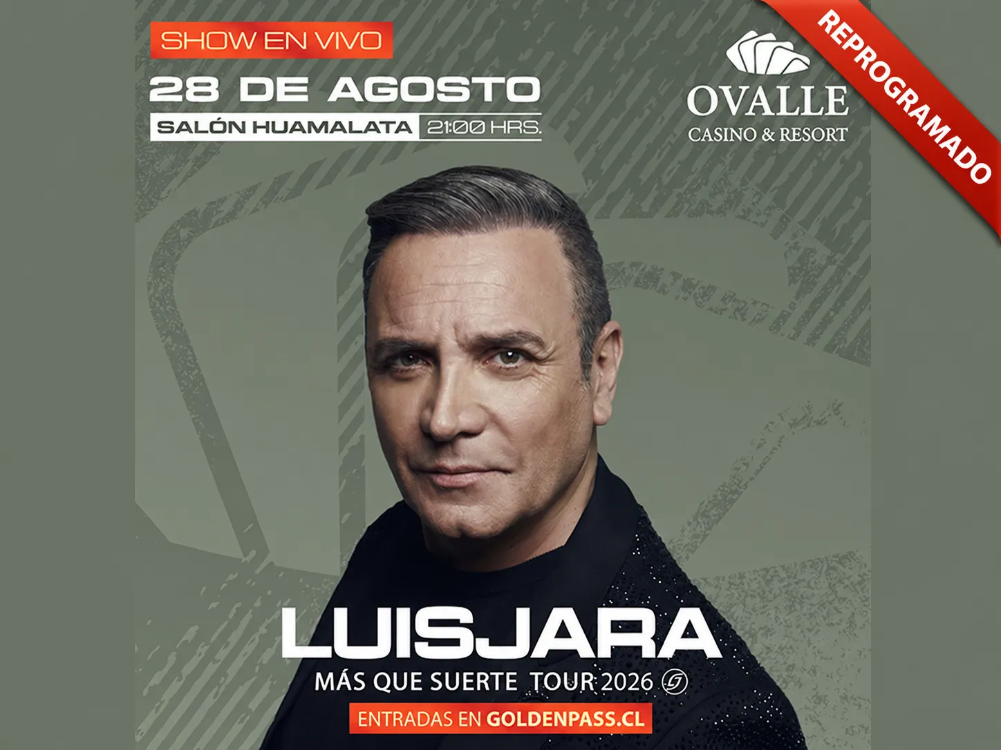 Luis Jara – 28 de Agosto – REPROGRAMADO
